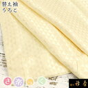 衿秀 公式 き楽っく 替え袖 きらっく 替袖 かえそで うろこ 鱗 薄黄色 洗える 簡単着付け 日本製 和小物 えりひで 襟の衿秀 すなお きものすなお