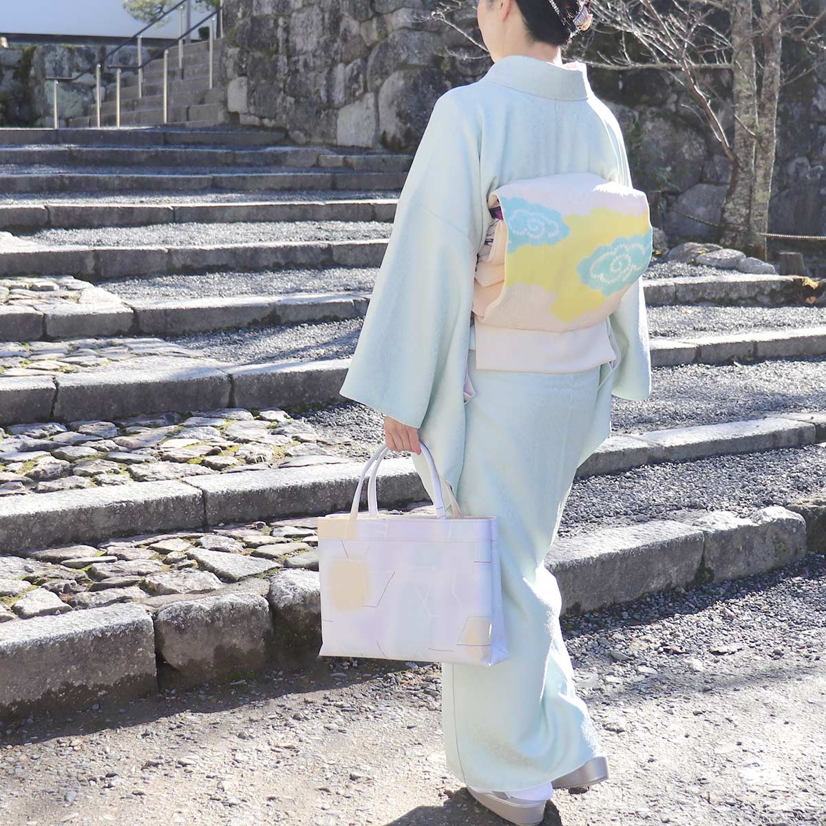衿秀 公式 バッグ トート A4型 日本製 テキスタイル 着物 ばっぐ bag 洋装 ポリエステル 和装小物 和小物 えりひで 襟の衿秀