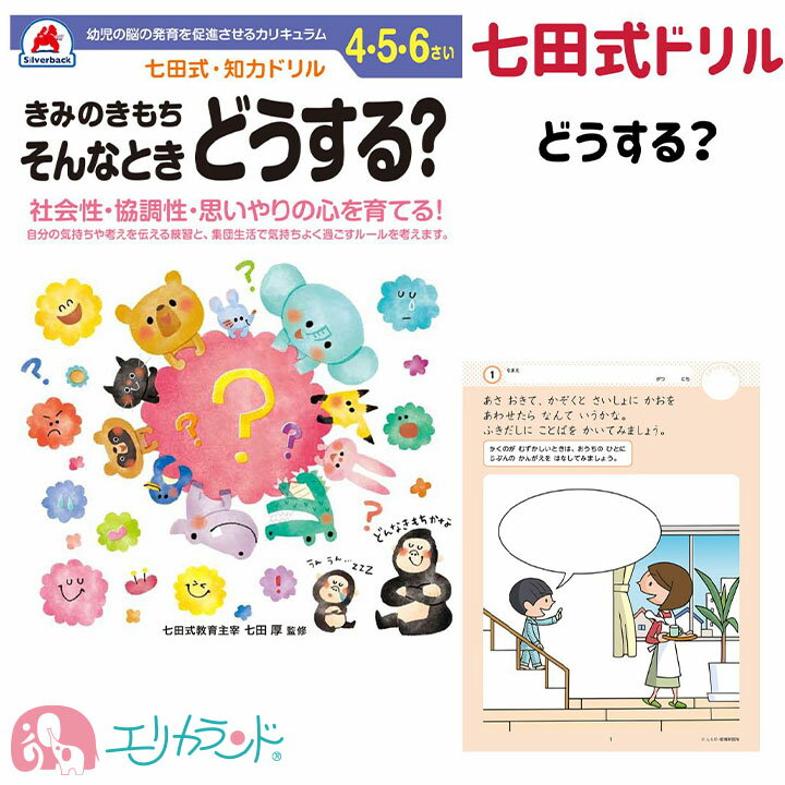 七田式ドリル きみのきもち そんなときどうする？ ドリル ワーク 知力ドリル 知育 勉強 保育園 幼 ...