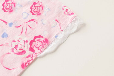 小紅梅生地浴衣ドレスバラ×リボン柄浴衣ドレス帯付き浴衣ドレス2点セット【3歳〜10歳各サイズ】【宅急便で送付】