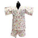 甚平 子供用 No.73 白 金魚 110cm リップル 男の子 女の子 こども 子ども じんべい じんべえ 夏祭り 花火大会 訳あり処分品 【pos】