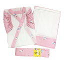子供 肌着セット No.402 ピンク 白 唐子柄 そでゴム 腰紐付き 3才用 七五三 在庫処分品 【cp】