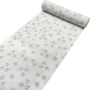 反物 長襦袢用 No.26 ポリエステル 暁鼠色 ごく薄い鳩羽色 草木柄 楊柳 在庫処分品 【宅配便】