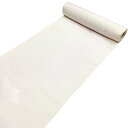 反物 長襦袢 正絹 No.46 紋楊柳ちりめん うすだいだい色 薄桃色 芝草 長じゅばん用 在庫処分品 【宅配便】