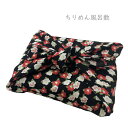 風呂敷 ちりめん No.530 黒 椿 在庫処分品 【cp】