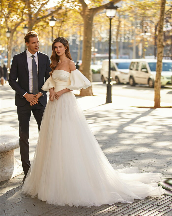 ウェディングドレス セミオーダー サイズカスタマイズ可 手作り Aライン wedding dress 花嫁 挙式 結婚式 披露宴 二次会 ブライダル ws3161