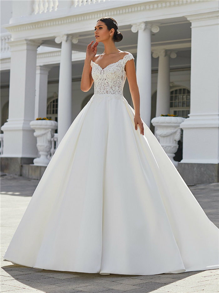 ウェディングドレス セミオーダー サイズカスタマイズ可 手作り プリンセスライン wedding dress 花嫁 挙式 結婚式 披露宴 二次会 ブライダル ws3290