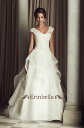 ウェディングドレス 結婚式 海外挙式 Aライン バックレス 背中開き シンプル ふわふわ TW0953