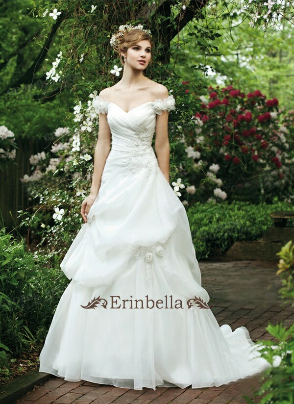 ウェディングドレス サイズオーダー ワンピース オフショルダー Tw0425 Erinbella 手作り 送料無料 簡単オーダーメイド 発表会 ウェディングドレス Aライン プリンセス スレンダー マーメイド エンパイア 結婚式 披露宴 二次会 パーティー