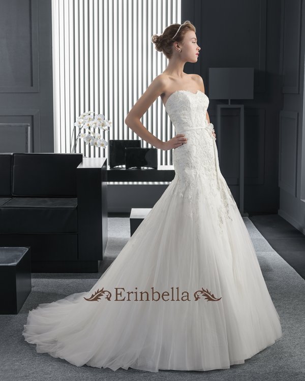 【サイズオーダー】ウエディングドレス マーメイドライン!海外挙式! オーダードレス 結婚式 披露宴 二次会 演奏会 花嫁 お嫁さん ブライダル 格安 TW0838