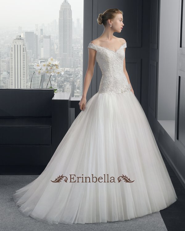【サイズオーダー】ウェディングドレス プリンセスライン オフショルダー 花嫁 結婚式 二次会 披露宴 ブライダル TW0812