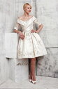 ウェディングドレス ウェディングドレス オフショルダー ミニ ショートドレス (TW0206)