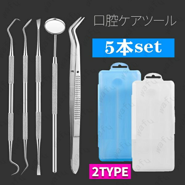 BR32#2type 5本セット 男女兼用 プレゼント 歯用ツール5点セット 歯石取り 歯石の歯の清掃ツール歯石プラーク茶汚れ煙汚れなど お中元