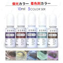 uv299#着色剤 レジン 日本国内当日発送 10g × 5色 セット LED uv 高発色 着色料 カラフル 染料 クラフト レジン液 高濃度 偏光カラー 手...
