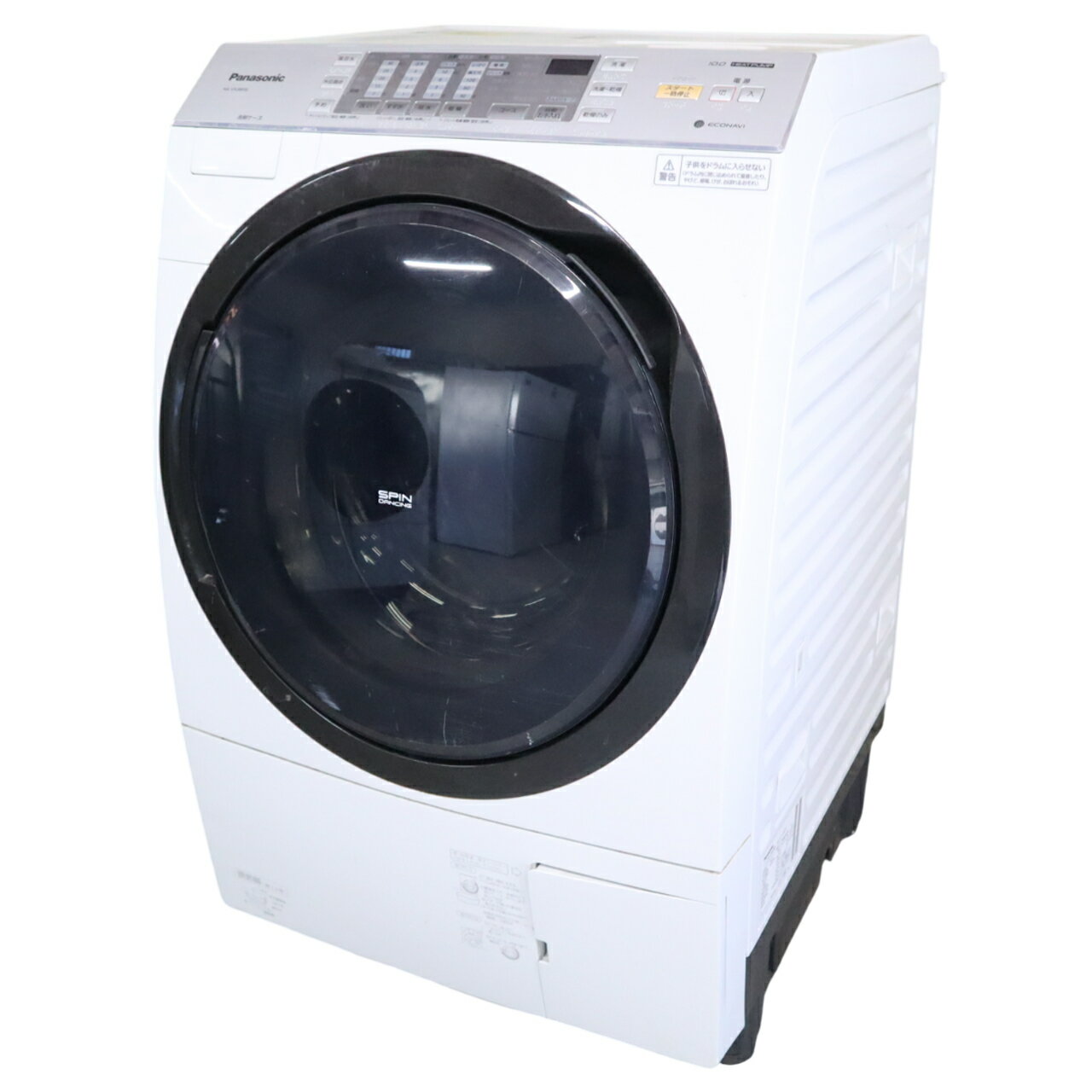 【中古】パナソニック ドラム式洗濯乾燥機 NA-VX3800L-W ななめドラム 10kg 6kg 左開き ヒートポンプ乾..