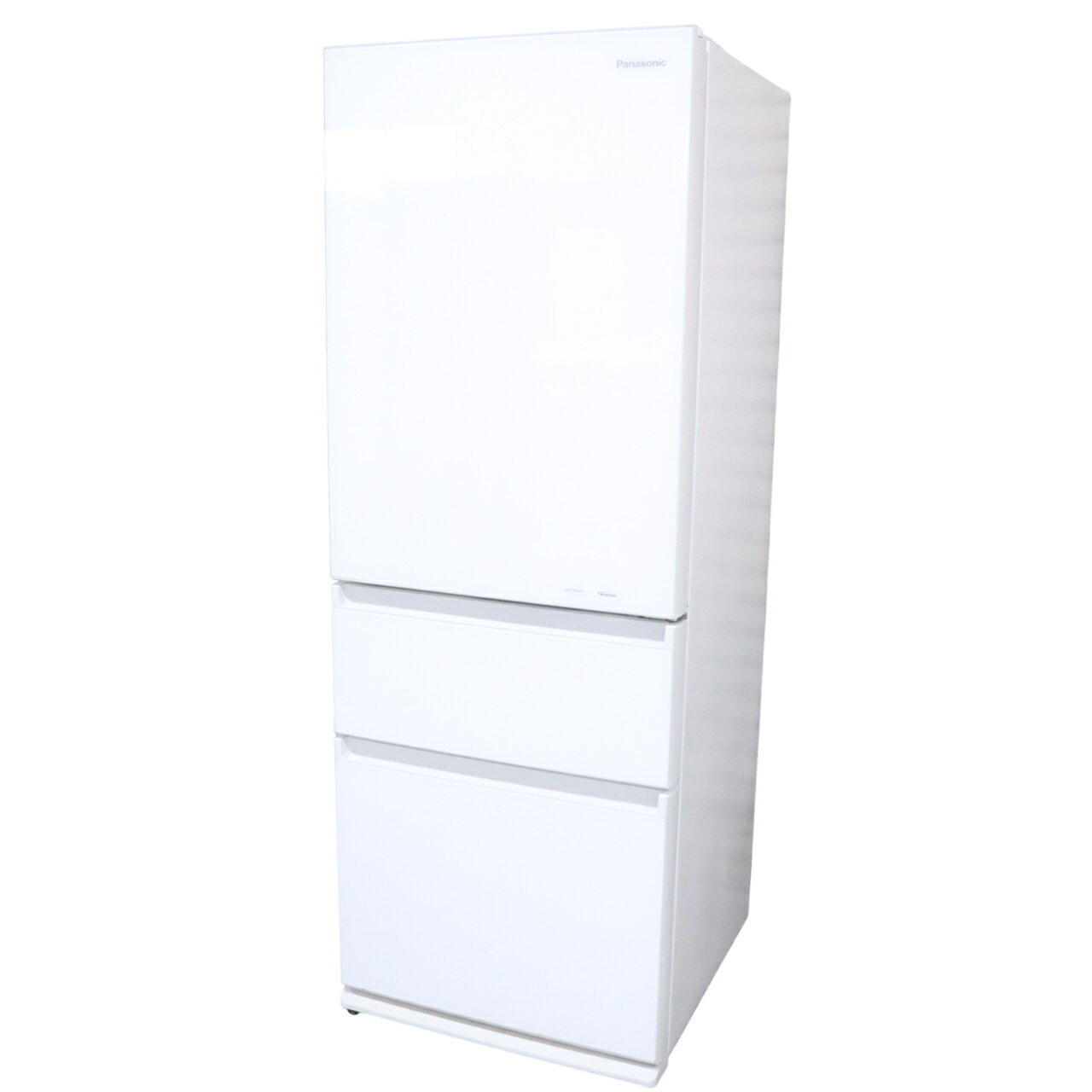 【中古】パナソニック 冷蔵庫 NR-C32FGM-W 315L 3ドア 右開き 真ん中野菜室 フルフラットガラスドア スノーホワイト エコナビ Ag抗菌脱臭 L...