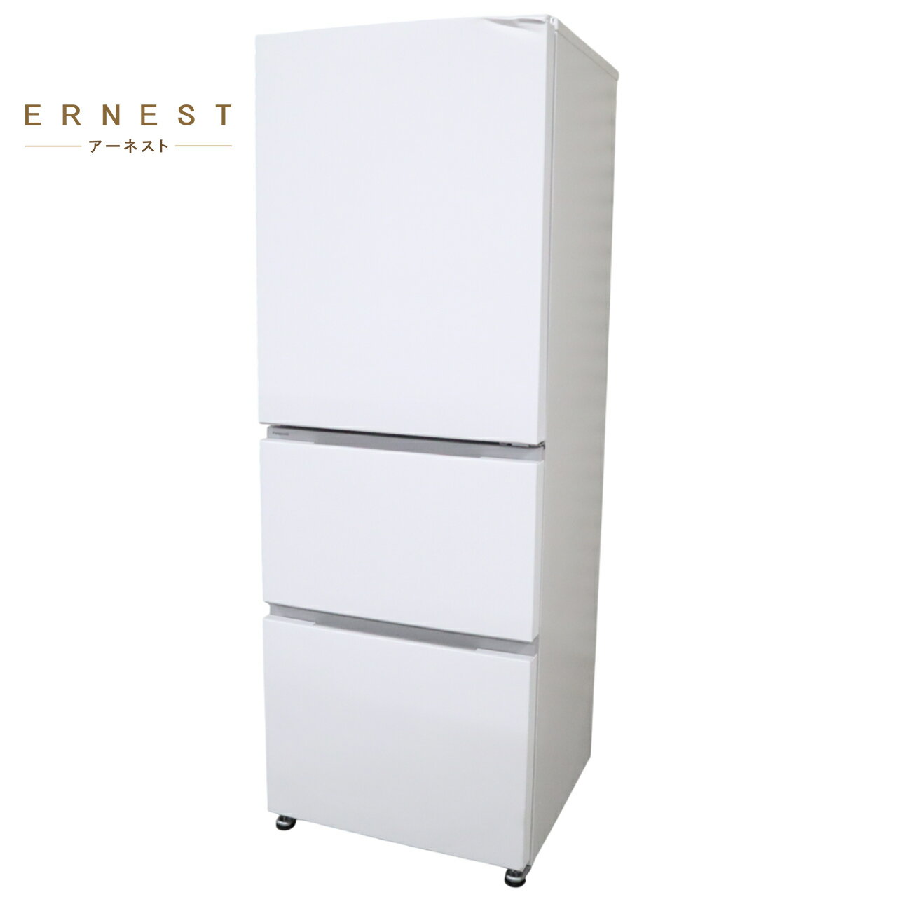 【中古】冷蔵庫 パナソニック 326L 3ドア NR-C33ES1-W マットホワイト 右開き 自動製氷 奥行60cm スリム冷蔵庫 大容量野菜室 真ん中野菜室 ガラス棚 エコナビ 節電 Panasonic 新生活 B198