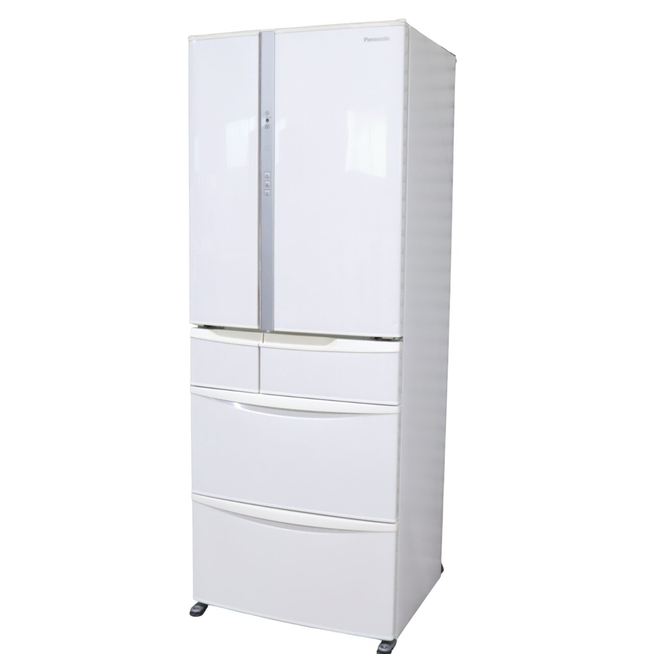 【中古】関東地域限定 Panasonic パナソニック 大型冷蔵庫 NR-FV45S3-W 451L エコナビ B45