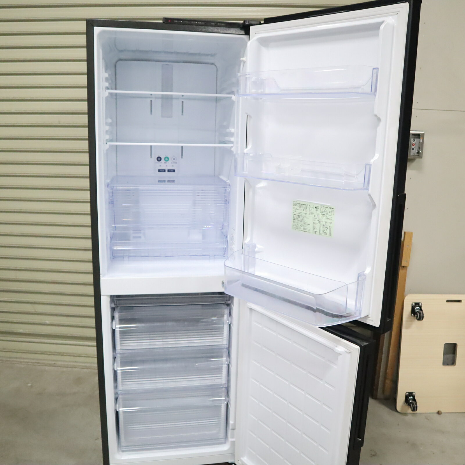 【中古】シャープ 冷蔵庫 310L SJ-AK31G-B 2ドア 右開き 大容量冷凍庫 メガフリー...