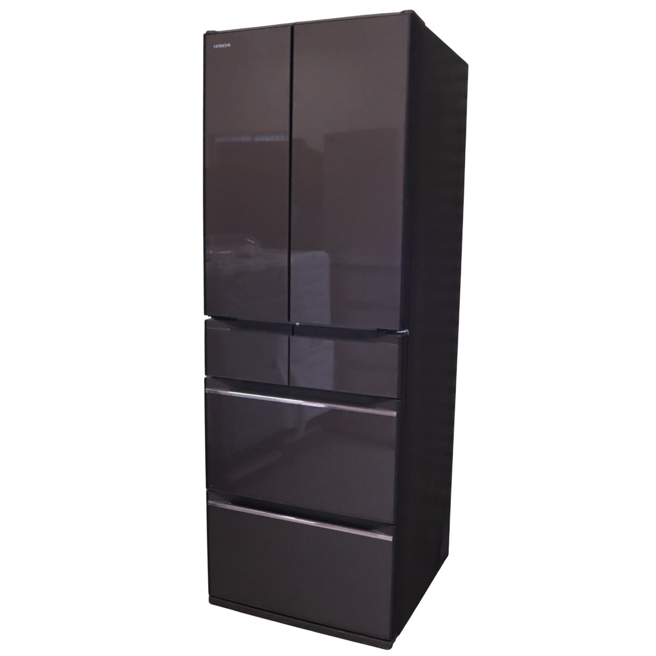 【中古】関東地域限定 日立 冷蔵庫 520L 真空チルド R-HW52J-XH グレイッシュブラウン 6ドア 観音開き うるおい低温冷蔵 スリープ野菜室 デリシャス冷凍 大容量 省エネ スリム65cm HITACHI B95