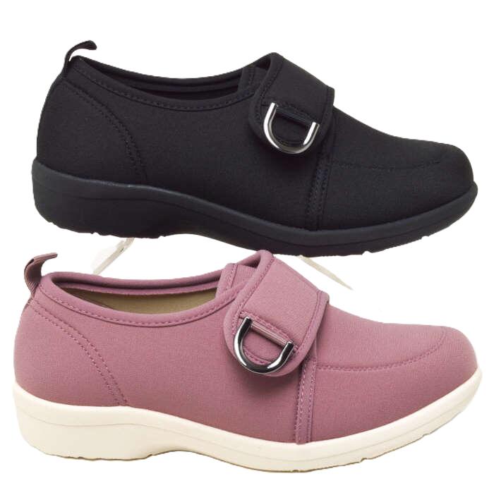 ミセス用 柔かく足を包むスリッポン 旅風 TABI KAZE 3344 超軽量 幅広4Eマジックファスナー 履きやすい 痛くない 外反母趾 リハビリ 曲がり易い 滑り止め歩きやすい靴 つまずき防止 ふんわりクッション コンフォートシューズ 介護