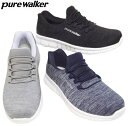 靴 レディース スリッポン Pure walker ピュア ウォーカー PW 1501 Slide Fit 正規取扱店 カジュアルシューズ 幅広 4E 柔らかい...