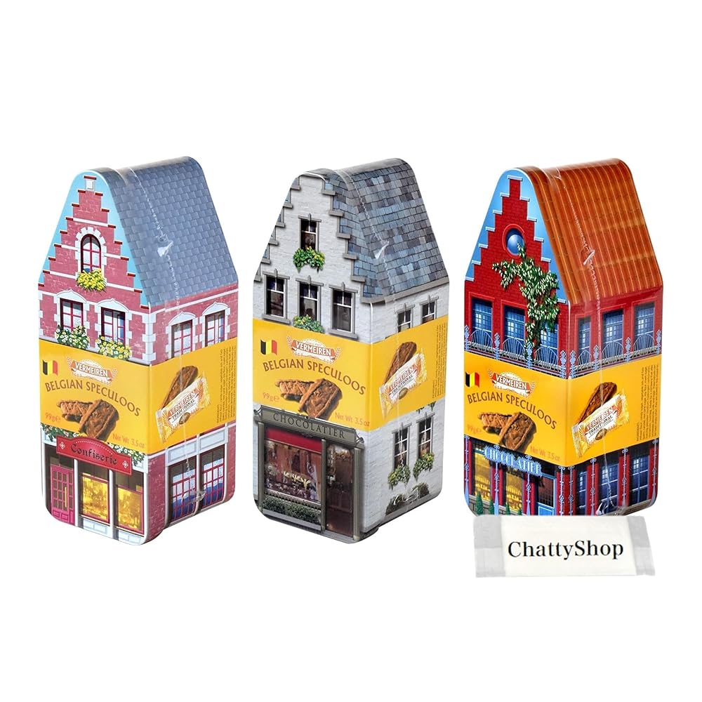 【3個セット】ベルメーレン カラメルビスケット ハウス缶 (A)