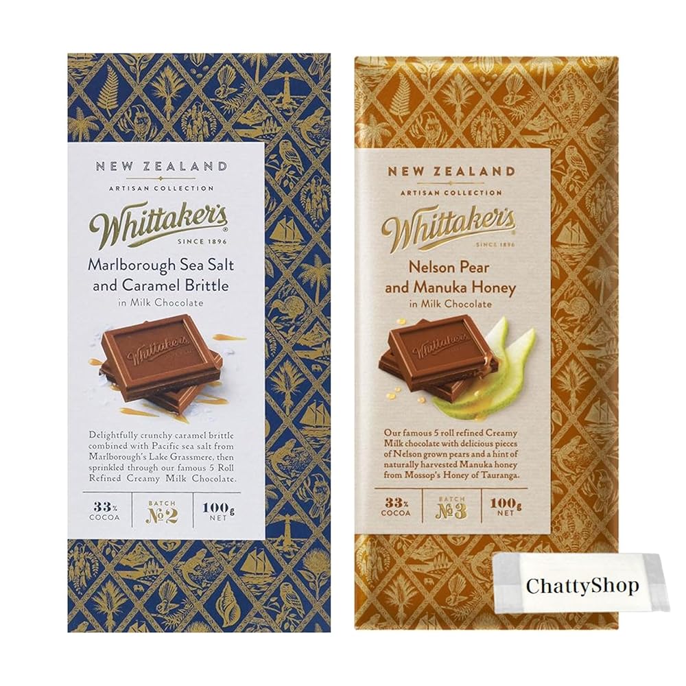 【2種セット】(各1個)Wittakers(ウィッタカー) アーティザンコレクション100g (塩キャラメルミルク・ペ..