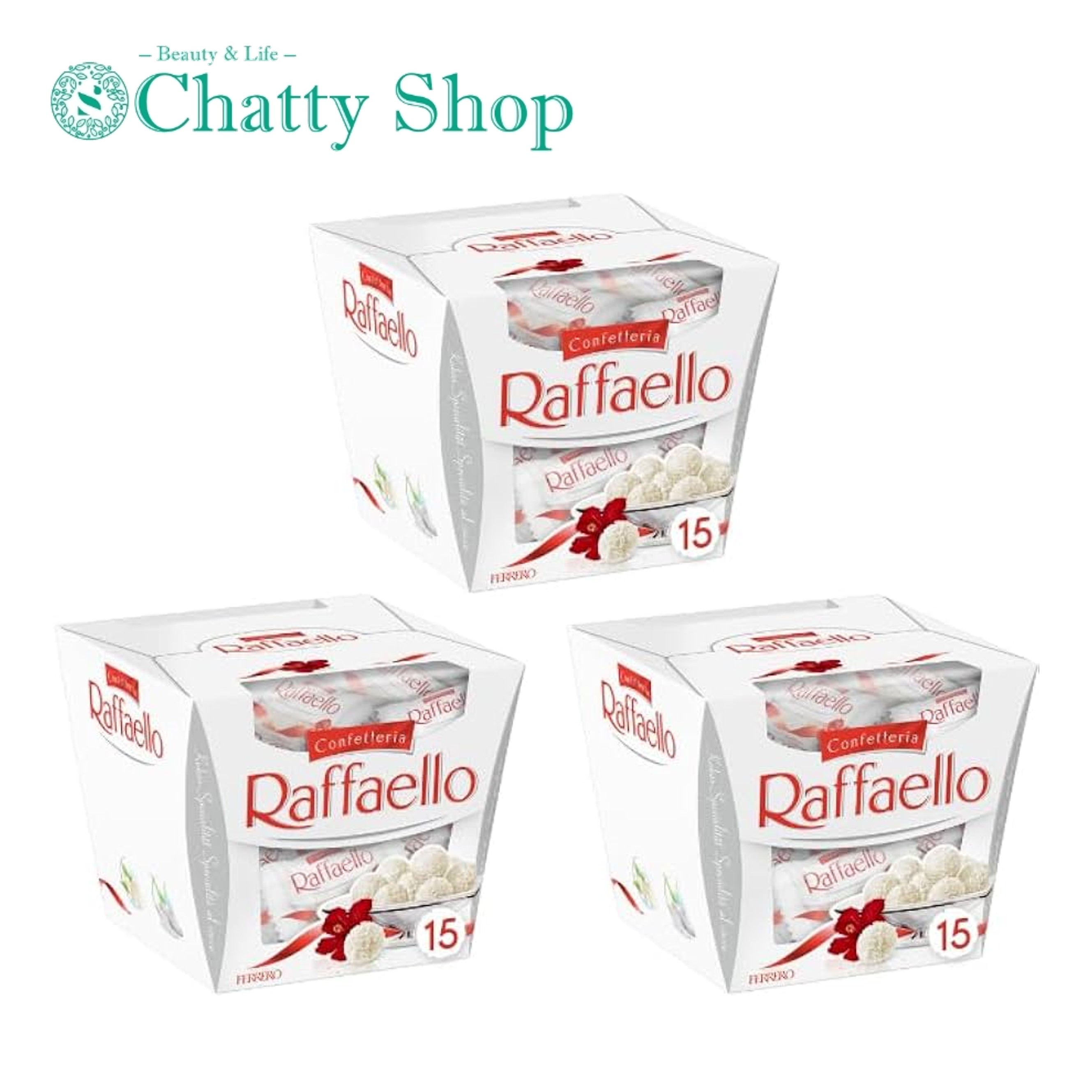 【3個セット】フェレロ ラファエロ T-15 (150g×3個) ロシェ ココナッツ アーモンド 個包装 ココナッツをまぶしたウエハースの中に、ココナッツミルククリームとアーモンドが丸ごと入ったサクッとした食感のココナッツ菓子。個包装の15...