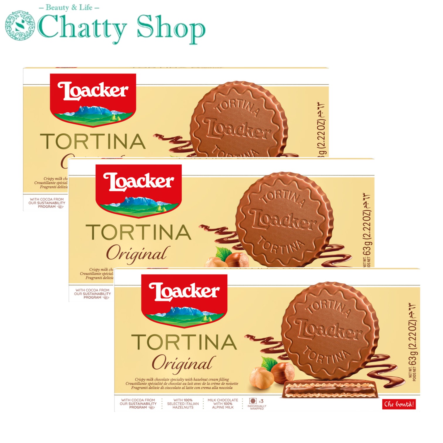 【3箱セット】ローカー ロアカー トルティーナ オリジナル 1箱3個入り イタリア産 チョコレート