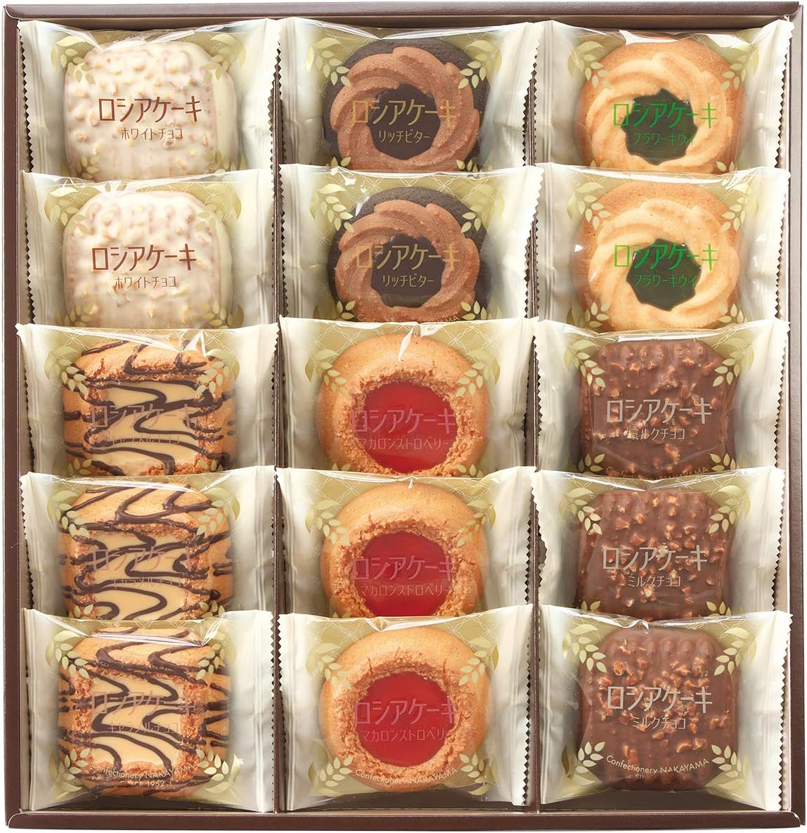 Chatty Shopの中山製菓 ロシアケーキ 15個 1箱｜アングル2