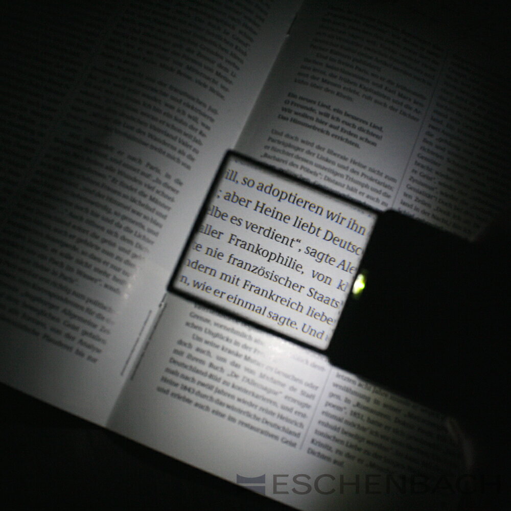 【商品名】イージーポケット 3倍 クリスタルデコレーション　カード型ルーペ 商品番号 LED付 薄型 携帯用 ルーペ 拡大鏡 エッシェンバッハ 軽量
