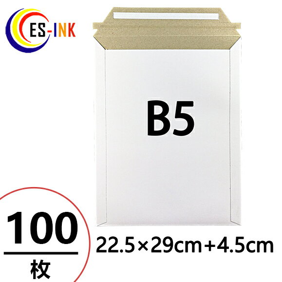 【EMS-B5】厚紙封筒 ビジネスレターケース B5対応 100枚入 (高29CM 幅22.5CM) コートボール 約300g/ 宅配袋 梱包 袋 梱包用 業務...