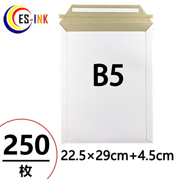 【EMS-B5】厚紙封筒 ビジネスレターケース B5対応 250枚入 (高29CM 幅22.5CM) コートボール 約300g/ 宅配袋 梱包 袋 梱包用 業務...