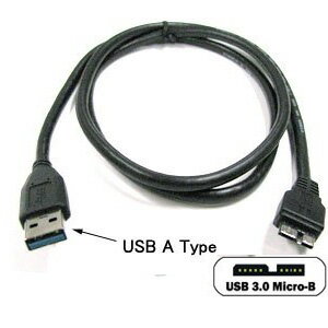 超高速 USB 3.0 Type A → Micro-B 変換ケーブル 1.5m（ブラック）qq