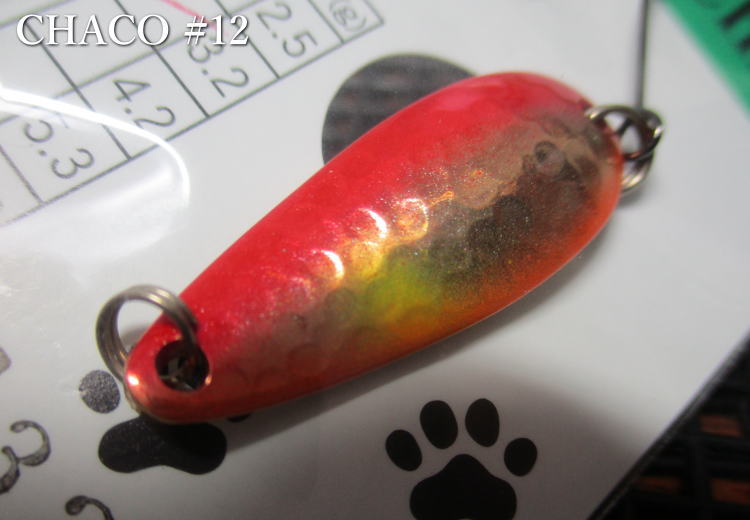 Rakuten - チャコ 4.2g /37mm　#12 赤アユ　 　＜アングラーズドリームバイト AnglersDreamBite＞　□ネイティブ ルアーフィッシング用 スプーン□　CHACO Spoon 4.2g　～小粒な表面ハンマー～　[スプーン専門釣り具店] -エスプーン-