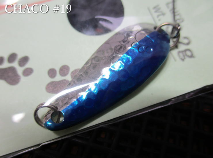 Rakuten - チャコ 4.2g /37mm　#19 ハーフブルー　 　＜アングラーズドリームバイト AnglersDreamBite＞　□ネイティブ ルアーフィッシング用 スプーン□　CHACO Spoon 4.2g　～小粒な表面ハンマー～　[スプーン専門釣り具店] -エスプーン-