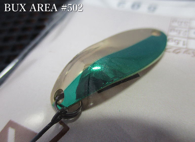 Rakuten - バックス [エリア] 3g /30.1mm　#502グリーンテールG　 ＜アングラーズシステム Angler'Z System＞　□エリア ルアーフィッシング用 スプーン□　BUX AREA Spoon 3.0g　～真逆のフロントワイド～　[スプーン専門釣り具店] -エスプーン-