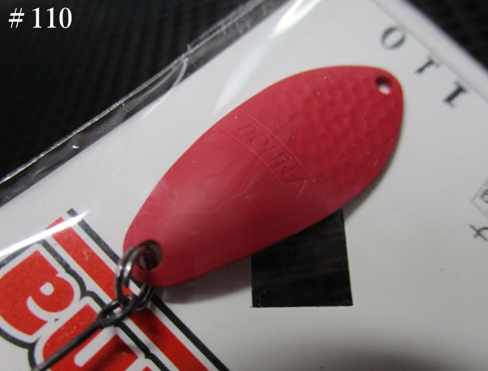 Spoon - ドーナ [＃100-＃600] 1g 20mm　#110（消レッド）　　＜アングラーズシステム Angler'Z System＞　□エリア ルアーフィッシング用 スプーン□　DOHNA Spoon 1.0g　～肉薄表面ハーフハンマー～　[スプーン専門釣り具店] -エスプーン-