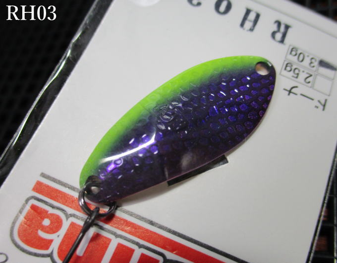 乐天商城 - ドーナ [RH]1.5g /25mm　#RH03パープルチャート金　　＜アングラーズシステム Angler'Z System＞　□エリア ルアーフィッシング用 スプーン□　DOHNA RH Spoon 1.5g　～両面オールハンマード～　[スプーン専門釣り具店] -エスプーン-