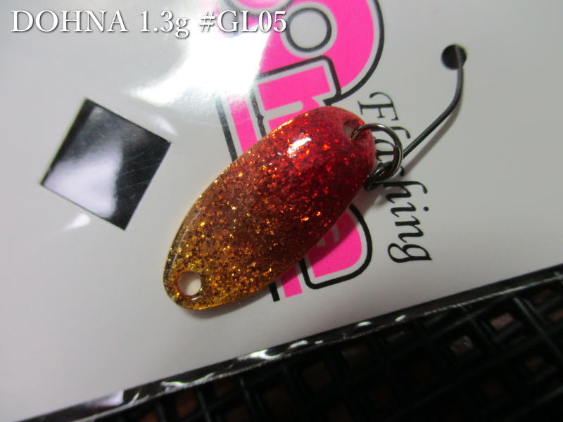 Lures - ドーナ [グリッターカラー] 1.3g /20mm　#GL05(クリアレッドライブGラメ)　　＜アングラーズシステム Angler'Z System＞　□エリア ルアーフィッシング用 □　DOHNA Glitter Color PLANE Spoon 1.3g　～ラメハンマー無し～