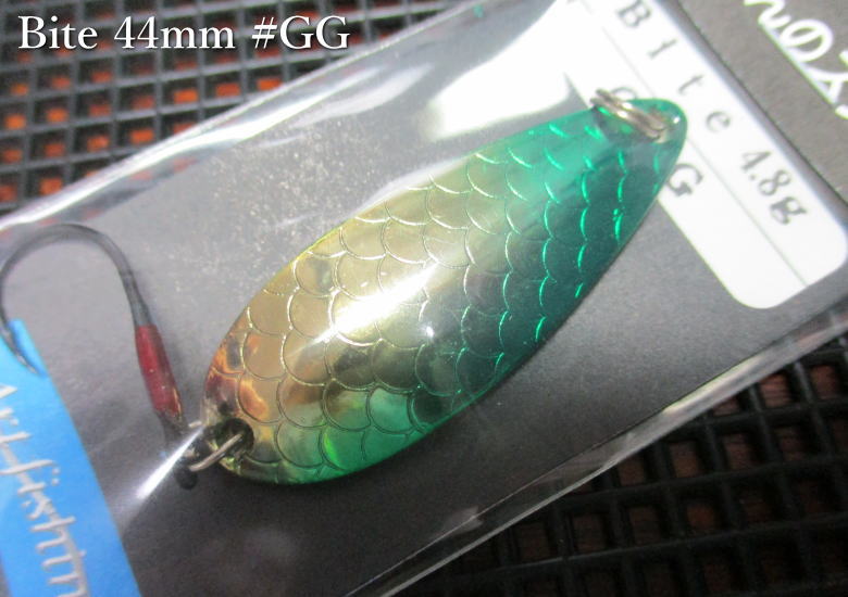 Spoon - バイト 7g /44mm　#GG(G)　　＜アートフィッシング ArtFishing＞　□ネイティブ ルアーフィッシング用 スプーン□　Bite Spoon 7g　～常見忠の最高傑作～　[スプーン専門釣り具店] -エスプーン-