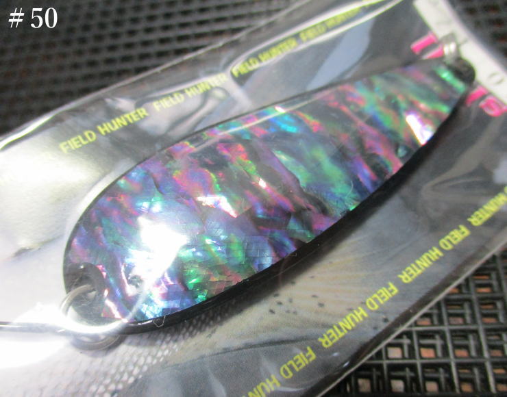 Rakuten - ルアーマン701 シェル [#50番シリーズ] 5g /41mm 　＃50 B.ブラック　　＜フィールドハンター FIELD HUNTER＞　□ネイティブ ルアーフィッシング用 スプーン□　LURE MAN 701 Shell No.50～ Spoon 5g　～小渓流チビヤマメから本流サクラマスまで～