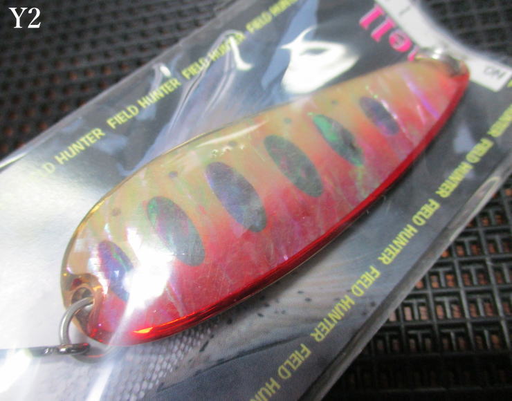 汤匙 - ルアーマン701 シェル [Yシリーズ] 13g /57mm　#Y2 G.レッドヤマメ　　＜フィールドハンター FIELD HUNTER＞　□ネイティブ ルアーフィッシング用 スプーン□　LURE MAN 701 Shell Y-series 13g　～小渓流チビヤマメから本流サクラマスまで～