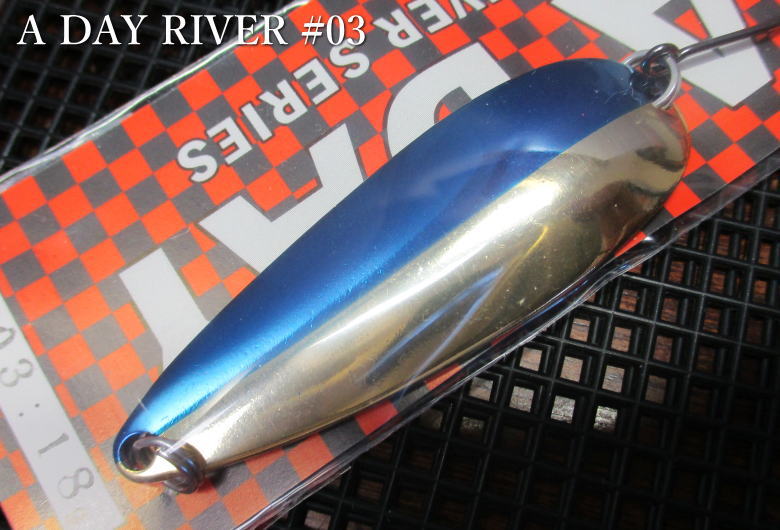 アデイ [リバー] 18g /65mm　#03 金ブルー　　＜フィールドハンター FIELD HUNTER＞　□ネイティブ ルアーフィッシング用 スプーン□　A DAY RIVER Spoon 18g　～価格以上のコスパスプーン～[スプーン専門釣り具店] -エスプーン-