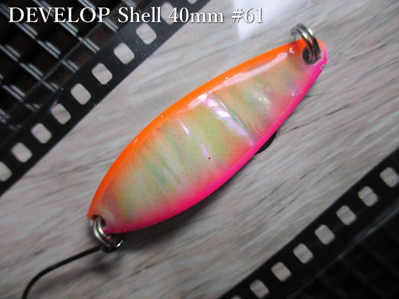 デベロップ シェル  5g /40mm　#61 B蛍光ホワイトピンクオレンジ　　＜フィールドハンター FIELD HUNTER＞　□ネイティブ ルアーフィッシング用 スプーン□　DEVELOP Shell No.50 Spoon 5g　 -エスプーン-