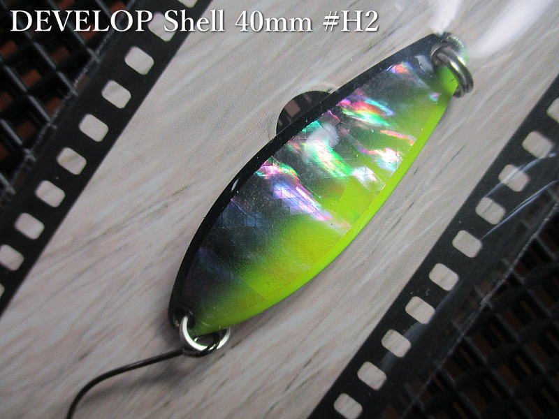 デベロップ シェル  9g /40mm　#H2 G.ブラック/チャート　　＜フィールドハンター FIELD HUNTER＞　□ネイティブ ルアーフィッシング用 スプーン□　DEVELOP Shell H-series Spoon 9g　 -エスプーン-