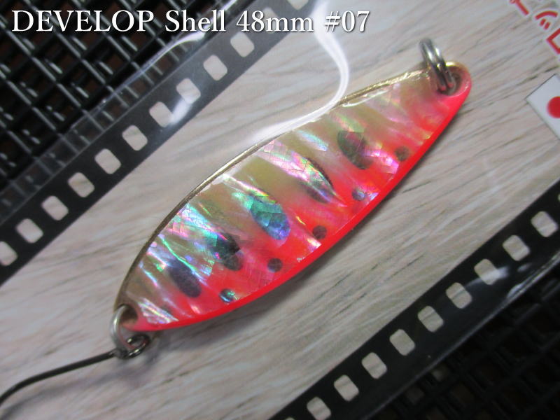 デベロップ シェル  10g /48mm　#07 G.蛍光レッドヤマメ　　＜フィールドハンター FIELD HUNTER＞　□ネイティブ ルアーフィッシング用 スプーン□　DEVELOP Shell GOLD Spoon 10g　 -エスプーン-