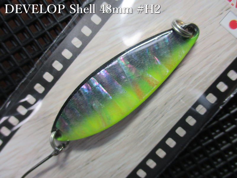 デベロップ シェル [Hシリーズ] 10g /48mm　#H2 G.ブラック/チャート　　＜フィールドハンター FIELD HUNTER＞　□ネイティブ ルアーフィッシング用□　DEVELOP Shell H-series Spoon 10g　[スプーン専門釣り具店] -エスプーン-