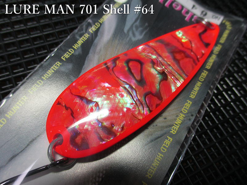 ルアーマン701 シェル  7g /41mm　#64 Nレッド　　＜フィールドハンター FIELD HUNTER＞　□ネイティブ ルアーフィッシング用 スプーン□　LURE MAN 701 Shell Spoon 7g　～小渓流チビヤマメから本流サクラマスまで～